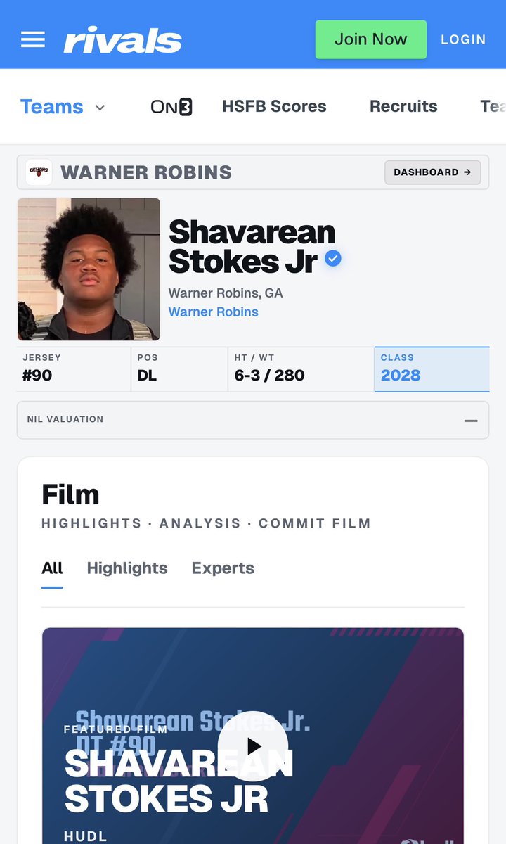 ShavareanStokes's tweet photo. Profile up and Film is loaded 
@Rivals @benjaminwolk @JedMay_ @ChadSimmons_ @CharlesPower @Kelly_Quinlan @adamgorney @samspiegs @Andrew_Ivins @BrandonHuffman @BSonnone @RecruitGeorgia @KippLAdams @kryan247 @RecruitGeorgia @robinsfootball1 @Hayesfawcett3 @SWiltfong_ https://t.co/CV7j6k4lNx