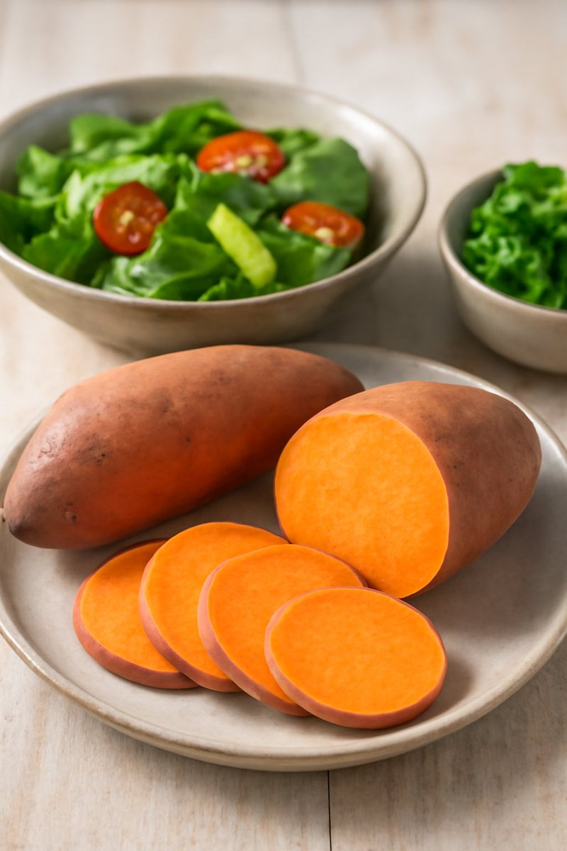 app_dietia's tweet photo. El boniato es una excelente alternativa a la patata: tiene un índice glucémico más bajo, lo que lo hace ideal para mantener niveles de energía estables. Además, es rico en nutrientes y fibra. Compártelo si le puede servir a alguien https://t.co/dI2okKueQk