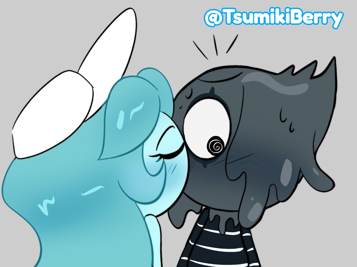 TsumikiBerry's tweet photo. Vuelvo a subir mis dibujos de Blot x Connie que tenia en mi otra cuenta que borre 🖤🩵 

#inkghost #invisibleink #blot #connie #dw #dandysworld https://t.co/VhZXs7yWWk