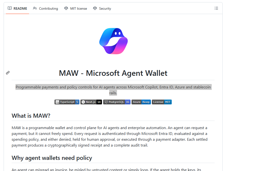 beyourloverboy's tweet photo. Genny Henny Alert🚨 - rupsheexe just created MAW (Microsoft Agent Wallet) where AI Agents interact with Crypto Wallets. Microsoft's Version of FINANCES BUT IN CRYPTO. FUCKING GENNY

WE HAVE NEVER HAD AGENTIC AI IMPLEMENTED FOR WALLETS - AND ITS MICROSOFT ENDORSED

MAW is Microsoft endorsed Programmable payments and policy controls for AI agents across Microsoft Copilot, Entra ID, Azure and stablecoin rails.

Rupe Is a Microsoft student ambassador who helps Microsoft open-source activities on Github
https://t.co/PYDubaYzqA