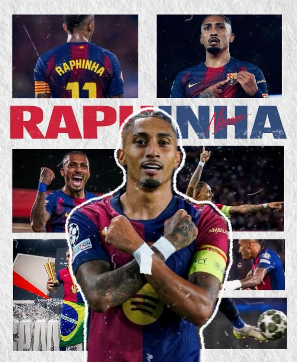 marcinhogostozo's tweet photo. Today’s design features @fcbarcelona star @raphinha, created by @nelscape_visuals and inspired by @nidzzify. https://t.co/8tOjFk53US