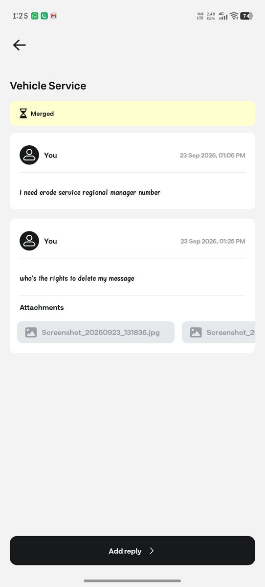 MayilArasu4's tweet photo. @atherenergy 2min gap la messages delete from your ather team https://t.co/0wGuUcfXez