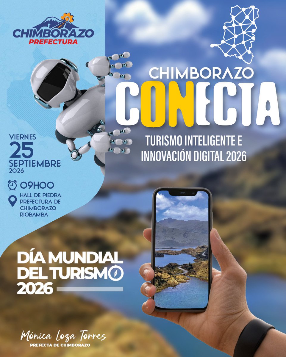 CAPTURLOSRIOS's tweet photo. Captur Los Ríos - UNIDOS SOMOS MÁS....

Hacemos llegar nuestro más sincero agradecimiento por la gentil invitación extendida por la Prefectura de Chimborazo para participar en las actividades programadas en conmemoración del Día Mundial del Turismo 2026.
@KscadRadio
@RadioLibre9 https://t.co/Vz0jJ22rlf