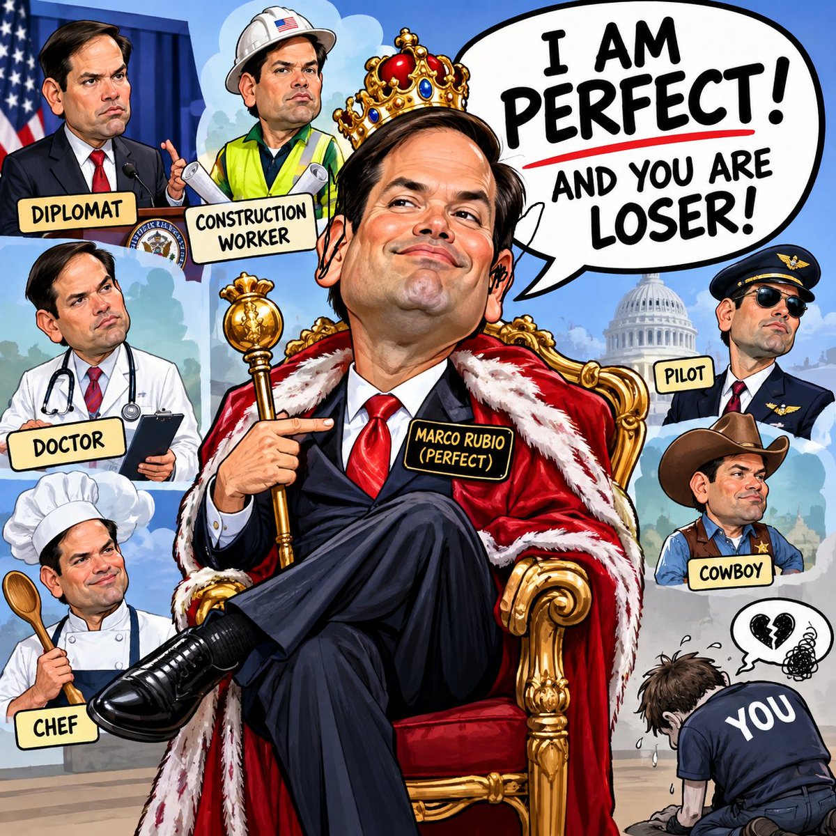 Quinntheg's tweet photo. Who said Marco Rubio can have multiple job?

# Bernie , El Sayed , Natalie Harp # https://t.co/1Knv2mSwPr