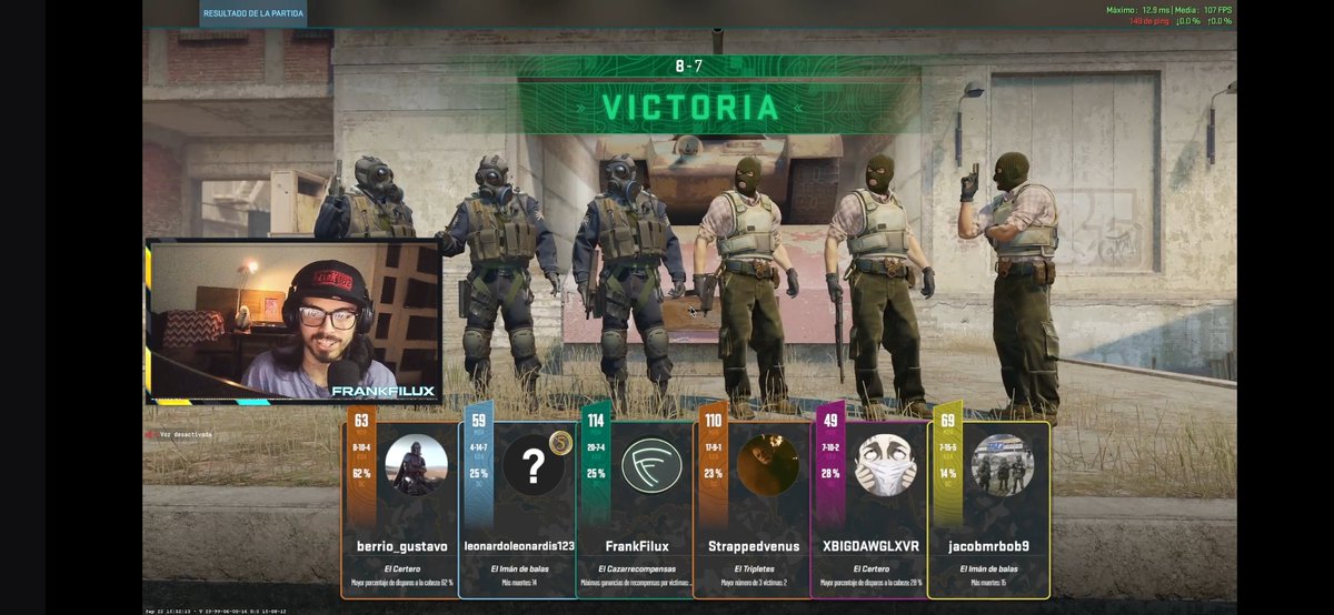 FrankFilux's tweet photo. El nuevo modo Rush de Cs II esta interesante,  nada nuevo pero si divertido, todavía no me salio algun tryhard, la función del matchmaking  anda raro pero es porque es nuevo, asi que nada , creo que me provoco jugar mas cs, y fue pura casualidad que me tope con el modo. https://t.co/EWC1hv6sQT