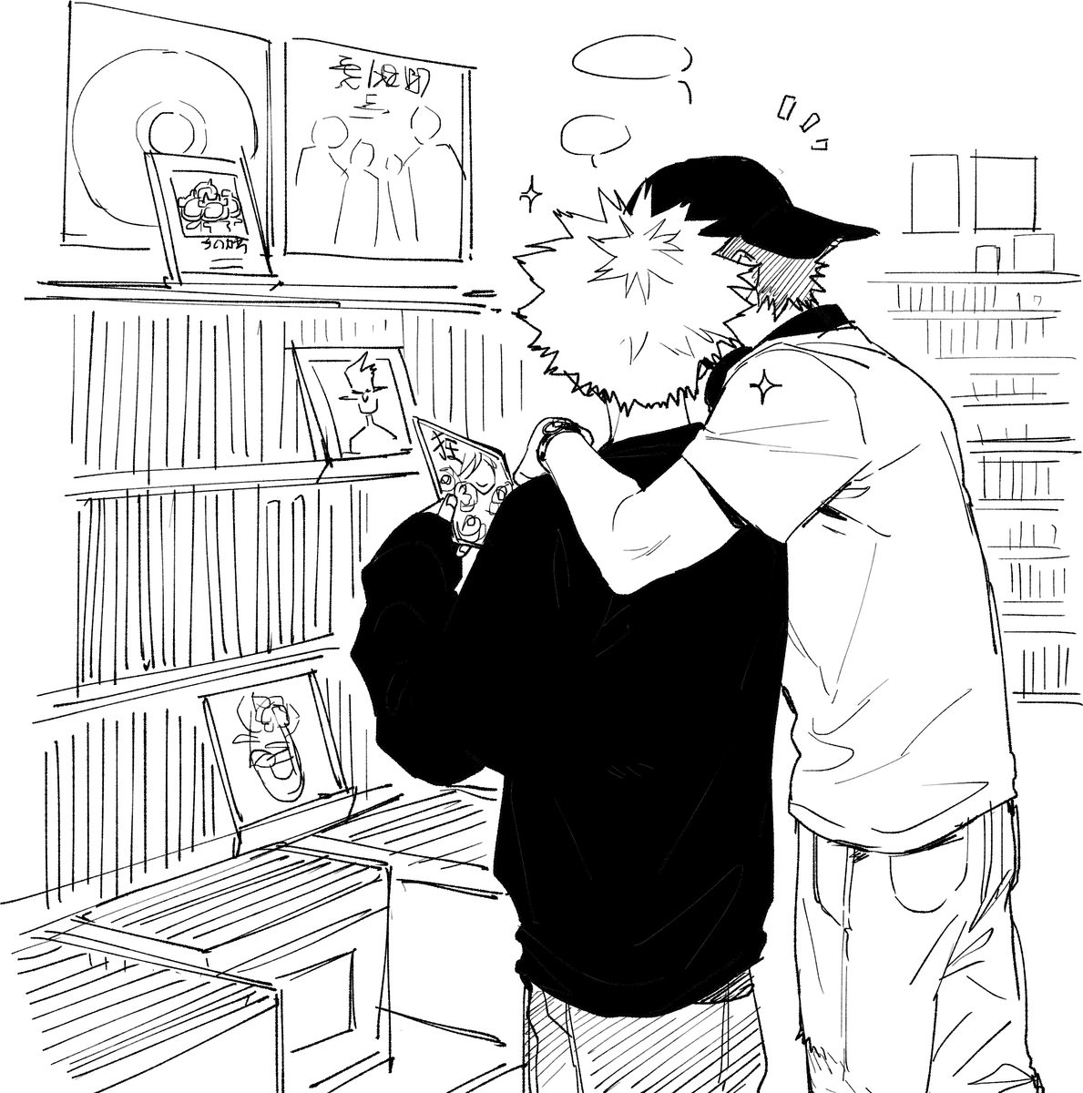 kaohom_fanart's tweet photo. tmzk เดทกันที่ร้านขายซีดี แผ่นเสียง 😳 https://t.co/yy2WhGxwVR
