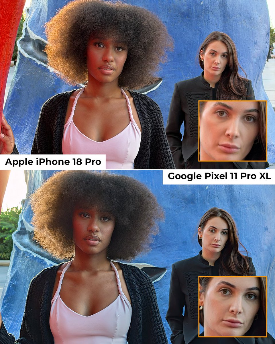 DXOMARK's tweet photo. 📷 The iPhone 18 Pro’s new variable aperture switches to ƒ/4.0 for group shots. How much does it improve depth of field? We tested it in Paris against the iPhone 17 Pro, Huawei Pura 80 Ultra, Pixel 11 Pro XL &amp; OPPO Find X9 Ultra https://t.co/anba3pJasQ