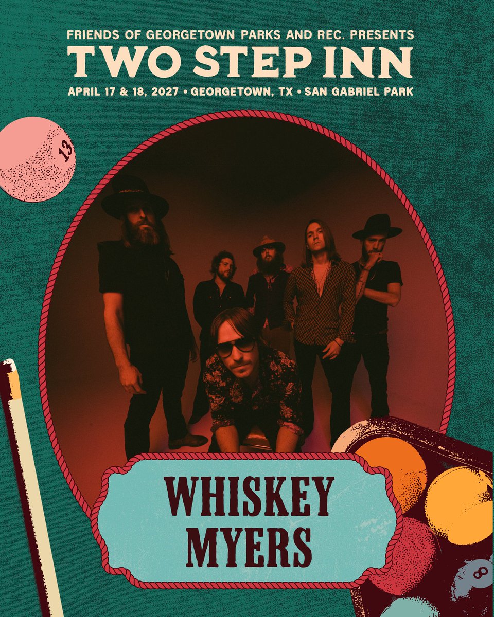whiskeymyers's tweet photo. We’ll see y’all at @twostepinn! Tickets will be available this Friday 9/25 at 12PM CT when the 2027 presale begins. Sign up for a presale passcode now at https://t.co/jqMpnJkkHd https://t.co/juw3irqrxU