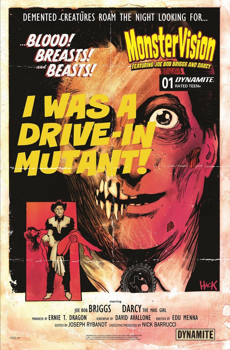 bwsaari's tweet photo. Joe Bob and Darcy are headed to the funny pages... it's gonna get nasty! 🥳 #TheLastDriveIn #MutantFam https://t.co/XOwI0nKfY0