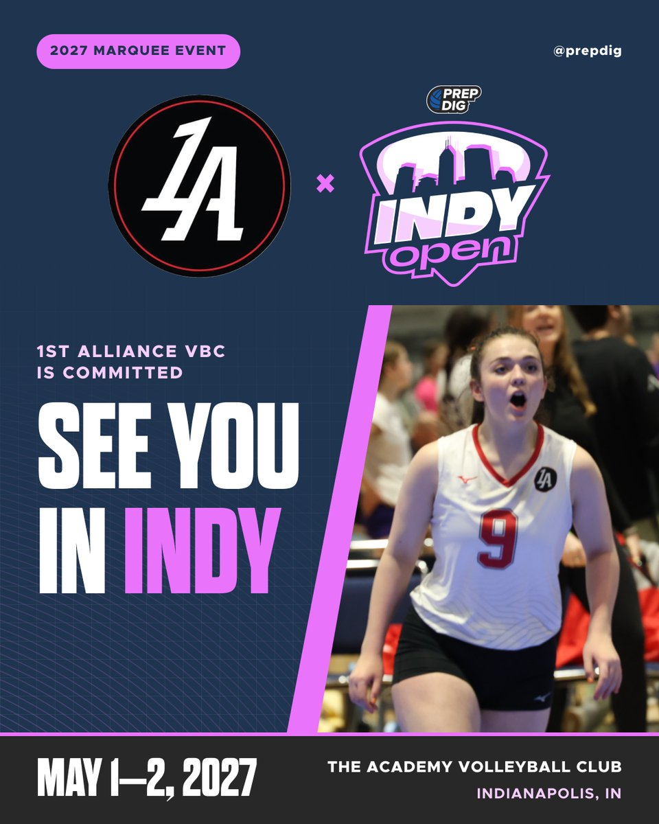 PrepDig's tweet photo. We are thrilled to announce that @@1stAllianceVBC is officially heading to the Prep Dig's Indy Open! 🔥

Even bigger news? Prep Dig is officially partnering with 1st Alliance to make this year’s tournament something truly special. 

📍 Registered today: https://t.co/Sj0wGqfvol https://t.co/tqYZ2k00Sp