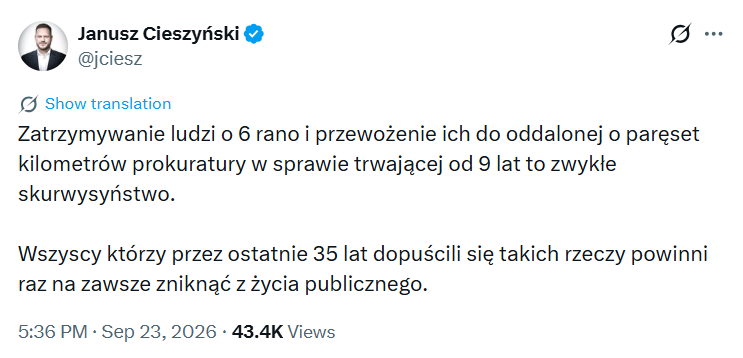 GasewiczJarek's tweet photo. Jeżeli coś można nazwać skurwysyństwem, to raczej wpisy bezczelnego złodzieja, którego dotychczas z nieznanych powodów nie zatrzymano o świcie i nie przewieziono na przesłuchanie.
Marzy mu się przedawnienie?
To tacy jak on powinni jak najszybciej zniknąć z Sejmu. https://t.co/JIkHxMgk7q