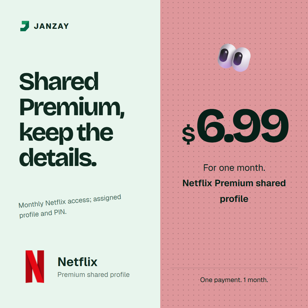 janzay_digital's tweet photo. 🍿 Pick the next film for your profile!

🎬 Shared Netflix Premium account
🔑 Assigned profile and PIN
🗓️ One month • 💸 $6.99

Get the offer 👇

https://t.co/c4CB1aLzgs

#Netflix #MovieNight https://t.co/zQ0uZAFxgQ