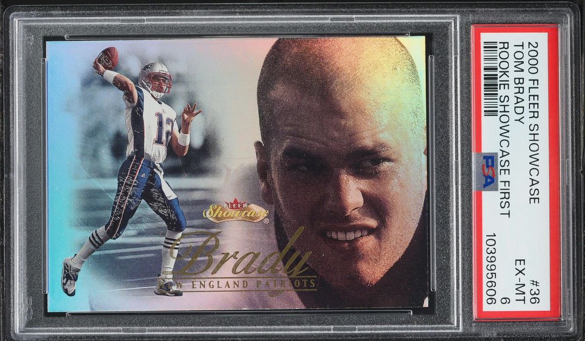 CardsBoulevard's tweet photo. PSA 6 2000 Fleer Showcase First Tom Brady /250 Market Check 📈

✅ Jul. 2021 - $4,500
✅ Dec. 2024 - $3,762
✅ Sept. 2026 -$11,100 https://t.co/mrfGwOEuaI