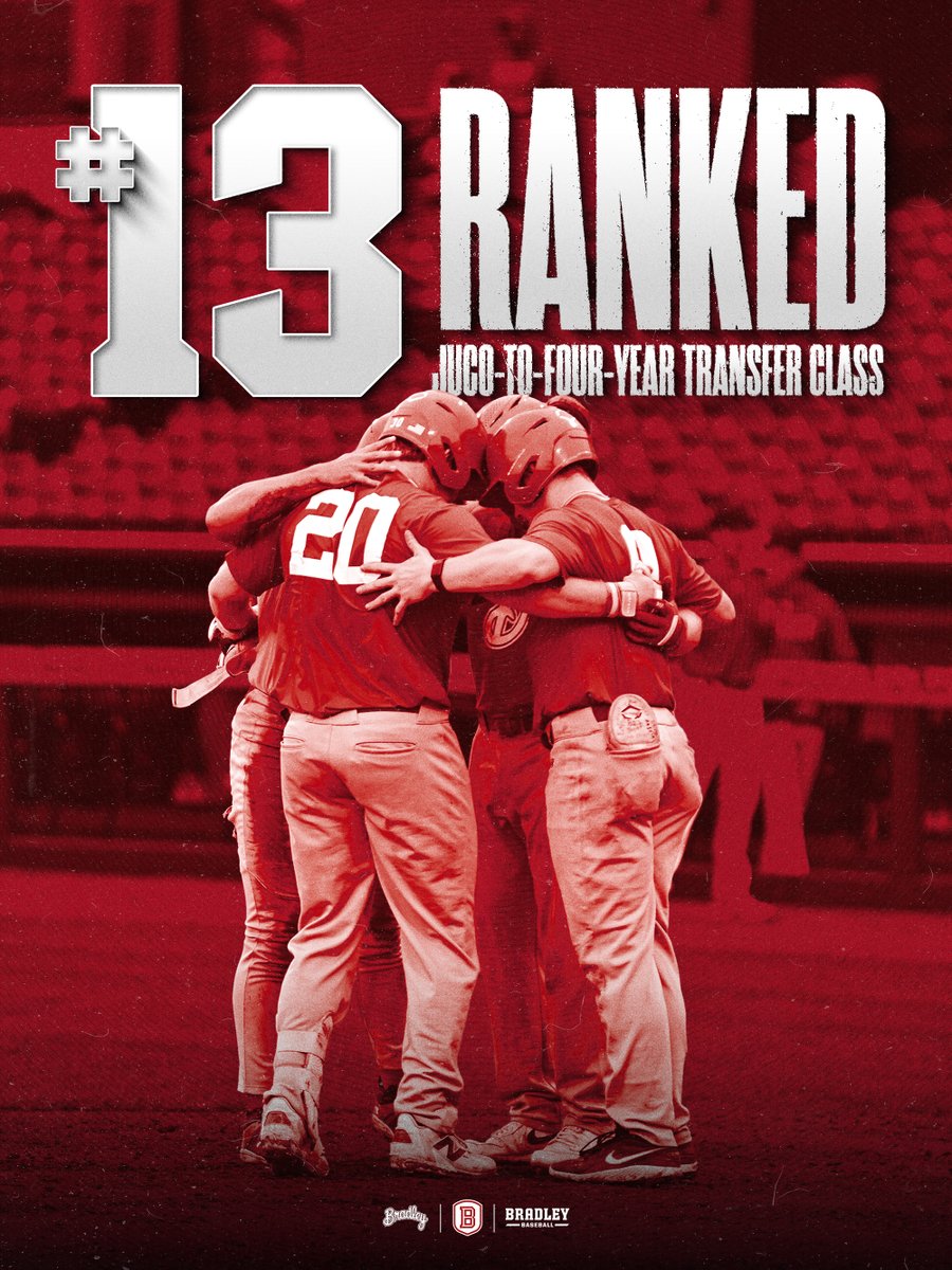 BradleyBaseball's tweet photo. 🅱️uilding for the future📈

Bradley Baseball’s JUCO-to-four-year transfer class has been ranked No. 13 in the NCAA! https://t.co/c9V2vO5MhX