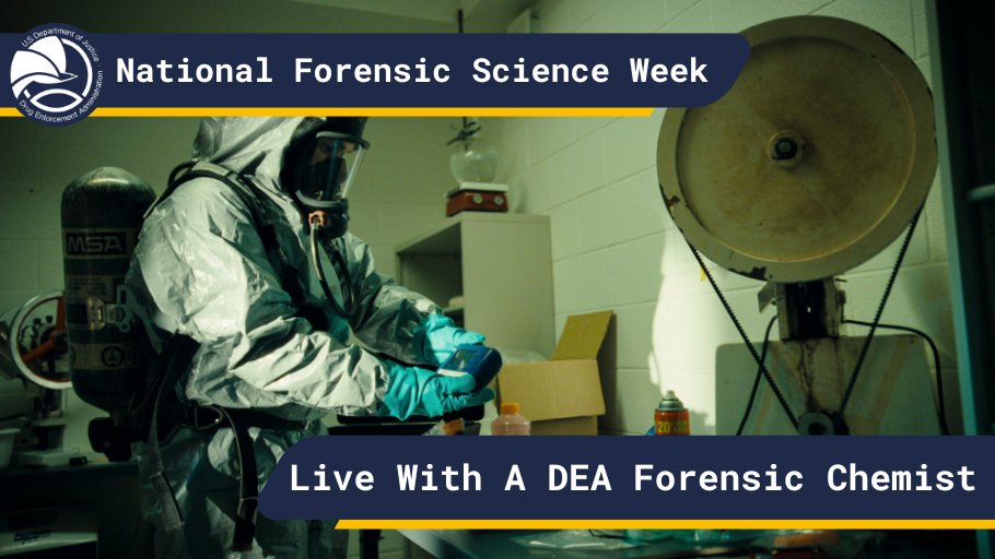 DEAHQ's tweet photo. 🚨We are LIVE!🎥

Join us now on LinkedIn Live to hear from a DEA Forensic Chemist! #DEAForensics #ForensicSciencesWeek
https://t.co/ZfIVko43bu

@TheJusticeDept https://t.co/eyQqVJTqDX