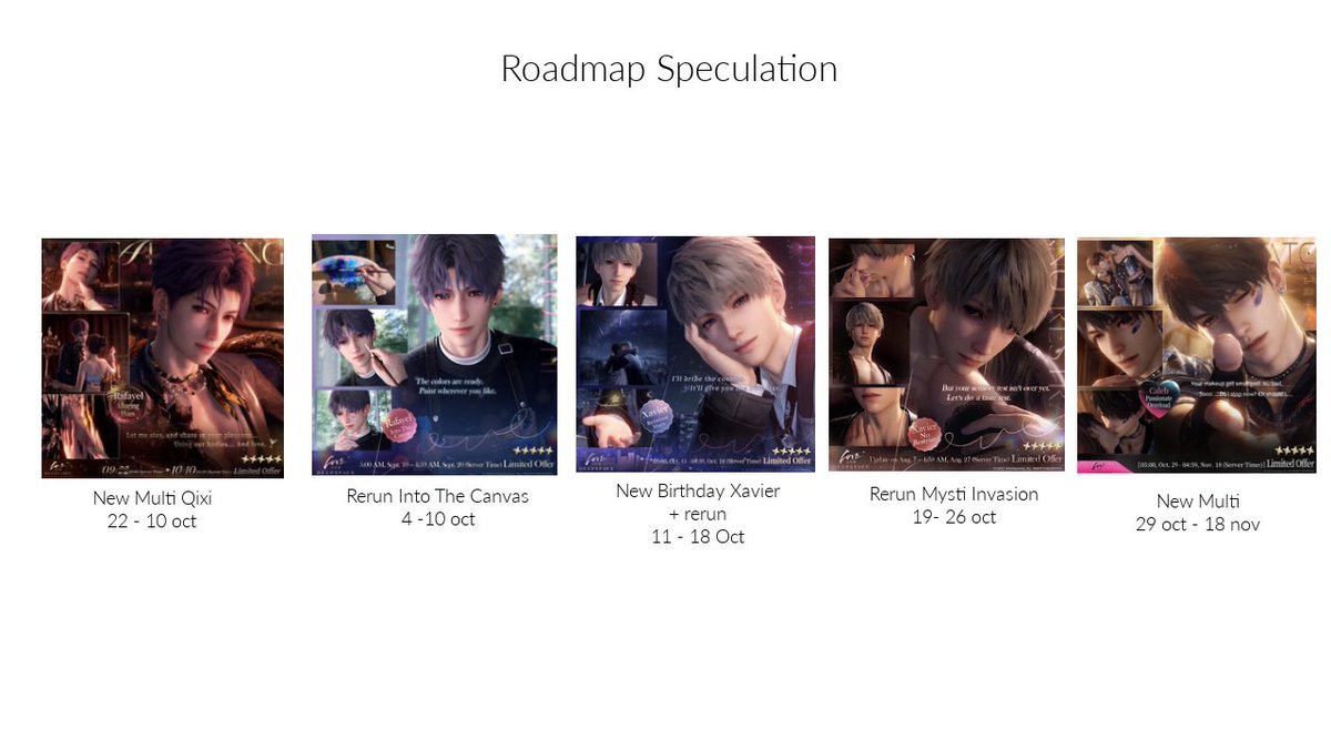 Naho_May's tweet photo. Roadmap speculation (it’s been a while) 

They never done multi rerun / multi before but… 
It’s a possibility since it’s a slot for a rerun and they already done SWF. https://t.co/voBwY47CQe