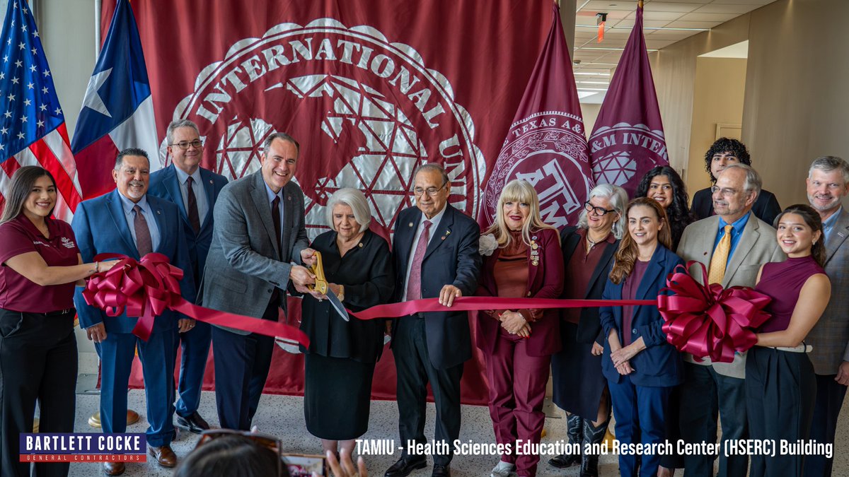 BartlettCockeGC's tweet photo. A #MilestoneMoment for our Laredo team! 🎓🔬 We’re proud to celebrate the completion of TAMIU’s Western Hemispheric Trade Center expansion and Health Sciences Education and Research Center, creating new spaces for learning, research and what comes next. #MakeItHappen https://t.co/mjDzJWTc6g