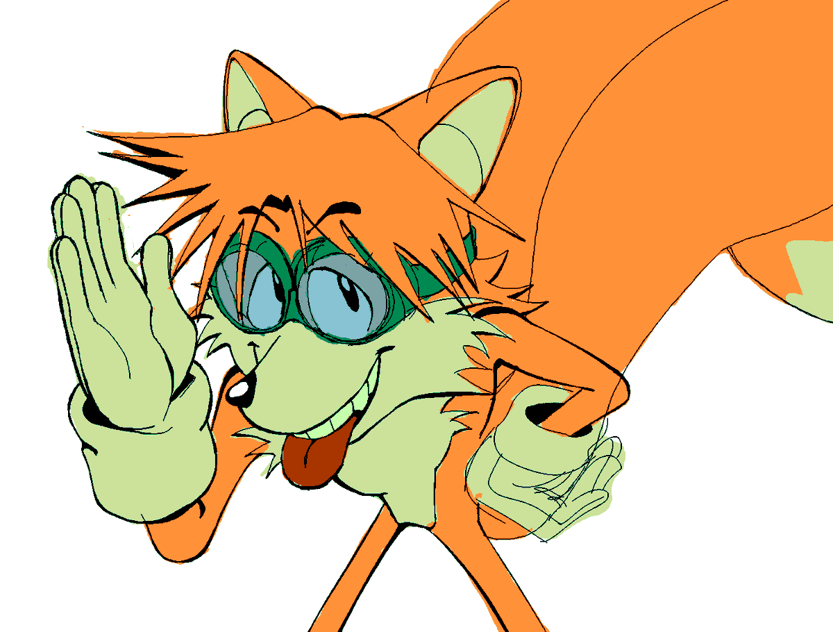 GoggleCannon's tweet photo. He's coming to fix your router, and that weird balloon in your rear tire. #sonicthehedgehogㅤㅤㅤ https://t.co/k10c6VuTmp