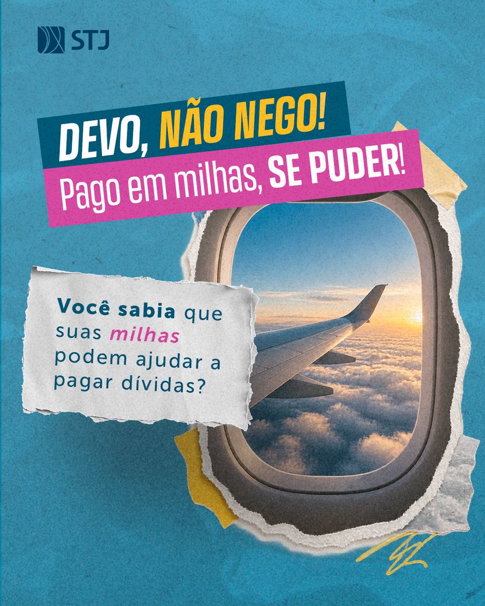STJnoticias's tweet photo. O STJ decidiu que milhas e pontos de programas de fidelidade com valor econômico podem ser penhorados para pagar dívidas.  

(+) https://t.co/q3TetNh80O
