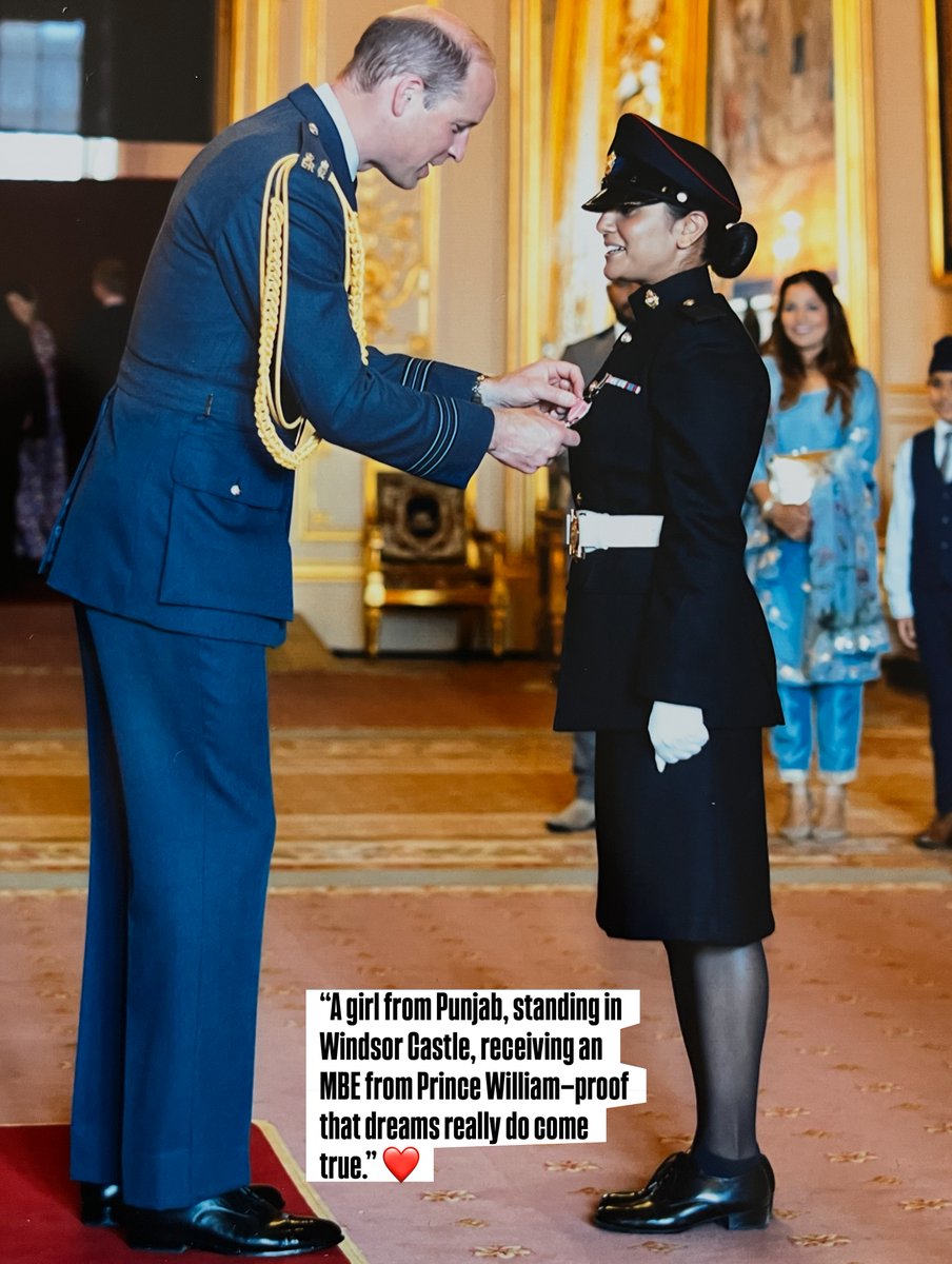 gleemauro's tweet photo. From Punjab to Windsor Castle, dreams do come true. Three years ago, I received an MBE from Prince William—a proud reminder that where you begin doesn’t define where you can go. Grateful to everyone who supported my journey. https://t.co/ZkbofJ4dKJ
