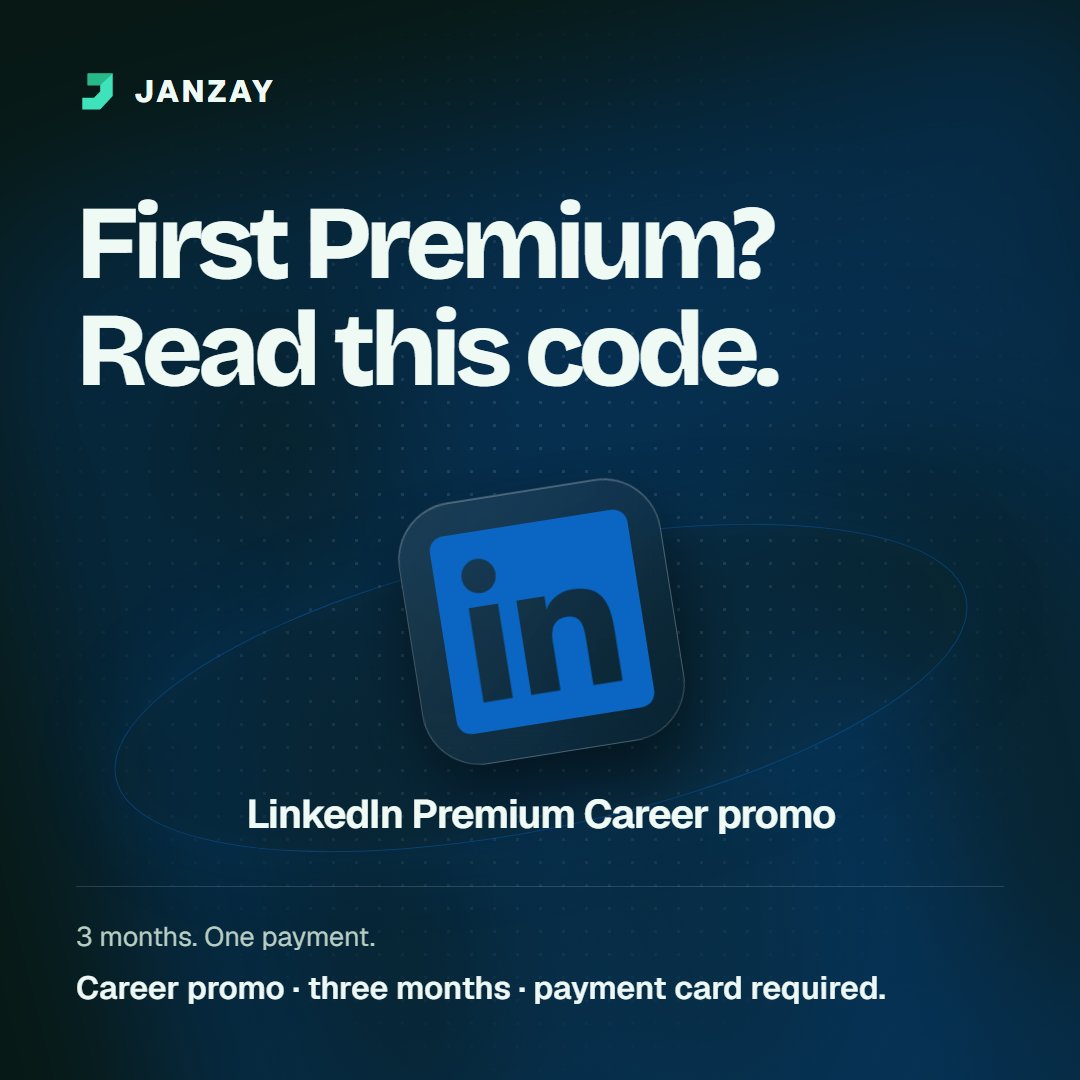janzay_digital's tweet photo. 💼 Give your job search fresh tools!
🔑 LinkedIn Premium Career code
🗓️ Three months • 💸 $5.99
💳 Card required; never-Premium account
Get the offer 👇
https://t.co/v7waVNDMu5
#LinkedIn #JobSearch https://t.co/kYOxSA8clw