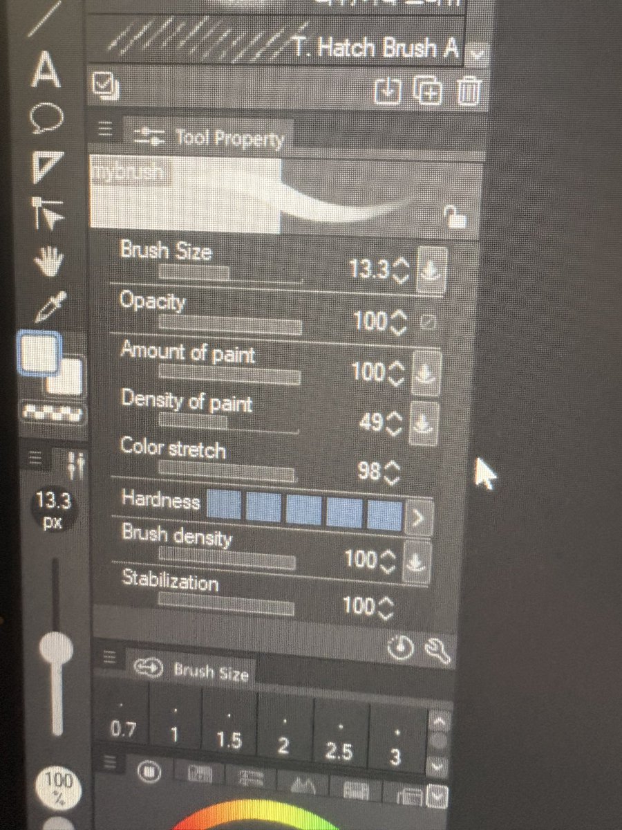 Sssssswxvm's tweet photo. @knifecaset Thank you! The one I use is just the base round mixing brush clip gives u with a few modifications in the settings! And I use the airbrush and the painterly blend https://t.co/DUoxxH6dkj