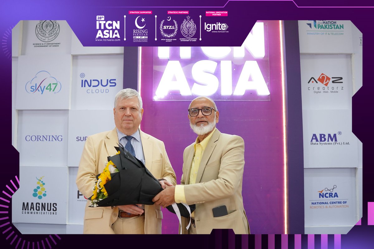 ITCNASIASOCIAL's tweet photo. The stage was set for ITCN Asia Day 1!
Dr. Khursheed Nizam, President of Ecommerce Gateway Pakistan (Pvt.) Ltd., geared up for a day of insightful conversations, fresh ideas, and exciting opportunities.
📷 Expo Centre, Karachi
📷 22nd–24th September 2026
@umairecg
#itcn https://t.co/4G1taHZTFJ