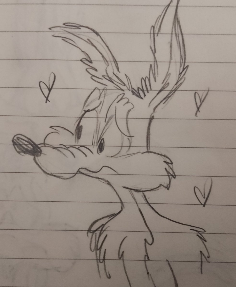PolEsJade's tweet photo. No pude evitar dibujar corazones al dibujarlo 🥺
#coyotevsacme #cotote #loney #looneytones #cartoon https://t.co/NBzFANmsbo