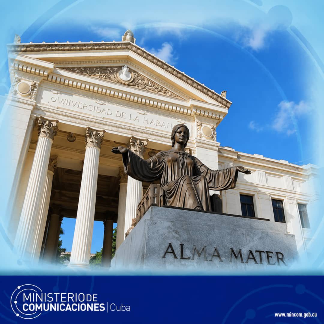 MayraArevich's tweet photo. En el 298 aniversario de la Universidad de La Habana, reafirmamos compromiso del MINCOM con la formación de comunicadores y el desarrollo del gobierno digital. La alianza UH-MINCOM impulsa el Observatorio de Gobierno Electrónico. ¡Felicidades! 
#UH #CubaPorLaTransformaciónDigital https://t.co/kGdtpGcquz