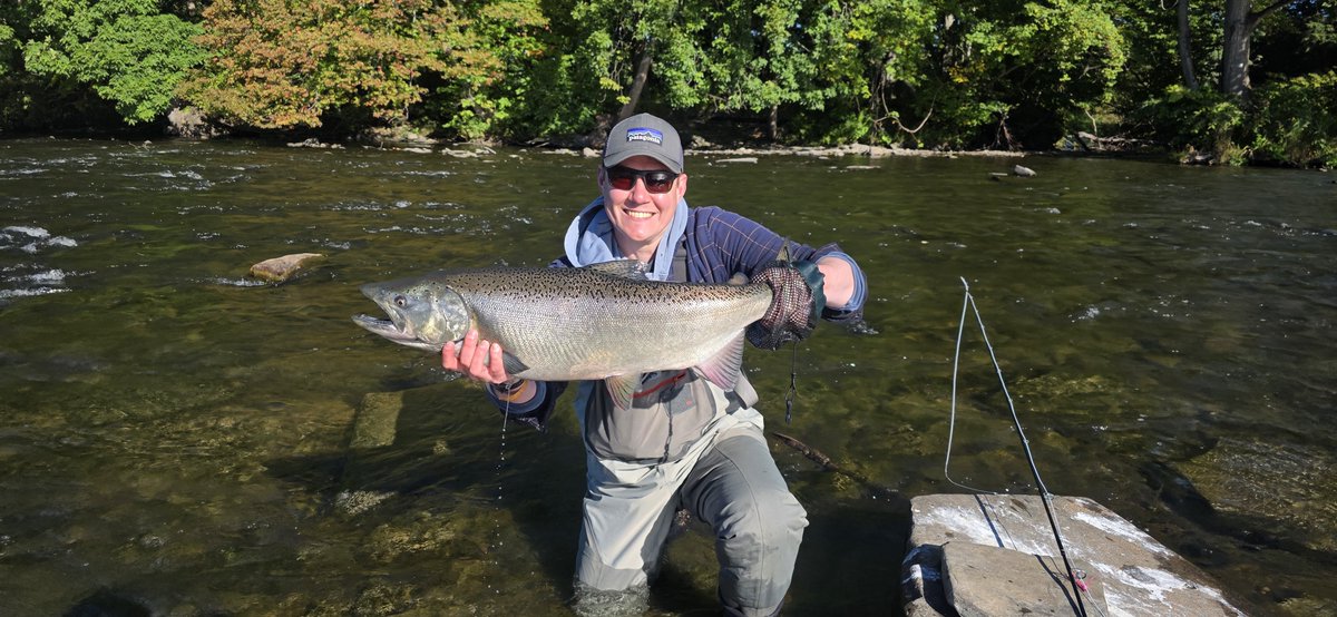 PaulsGuide's tweet photo. Mike and Owen on their first day on the Salmon River. https://t.co/cvOqA5gkzb