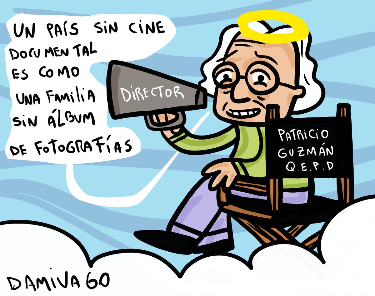 Damivago's tweet photo. Como no tenemos ministerio de culturas y sus cuentas de redes "no existen".. dejo mi homenaje a Patricio Guzmán ... https://t.co/HrXfbpRuWy