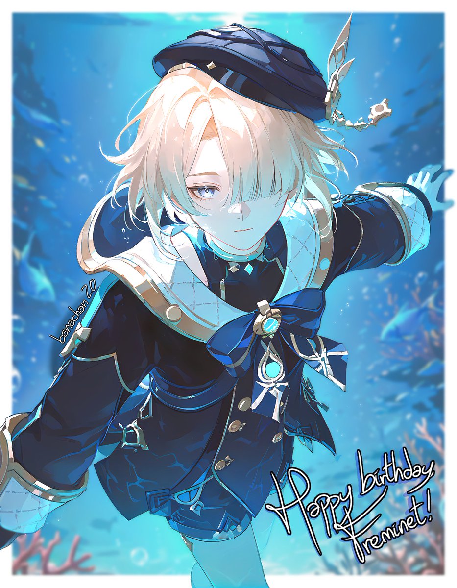 banachan2_0's tweet photo. ☆•.¸ 🄷🄰🄿🄿🅈 🄱🄸🅁🅃🄷🄳🄰🅈, 🄵🅁🄴🄼🄸🄽🄴🅃! ⡀.•☆

#フレミネ生誕祭2026 #フレミネ #原神 #genshinimpact #freminet https://t.co/5VrAVMu2KY