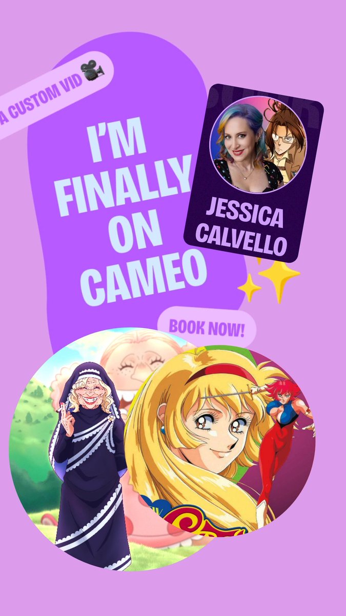 JessicaCalvello's tweet photo. 💖 Hi! I'm finally on Cameo for custom made vids! 💖
✨ Pep talks
✨ Birthdays
✨ Congratulatory events
✨ Anniversaries
✨ Quotes
Link to my Cameo profile ⬇️ https://t.co/LJj9RKjel9