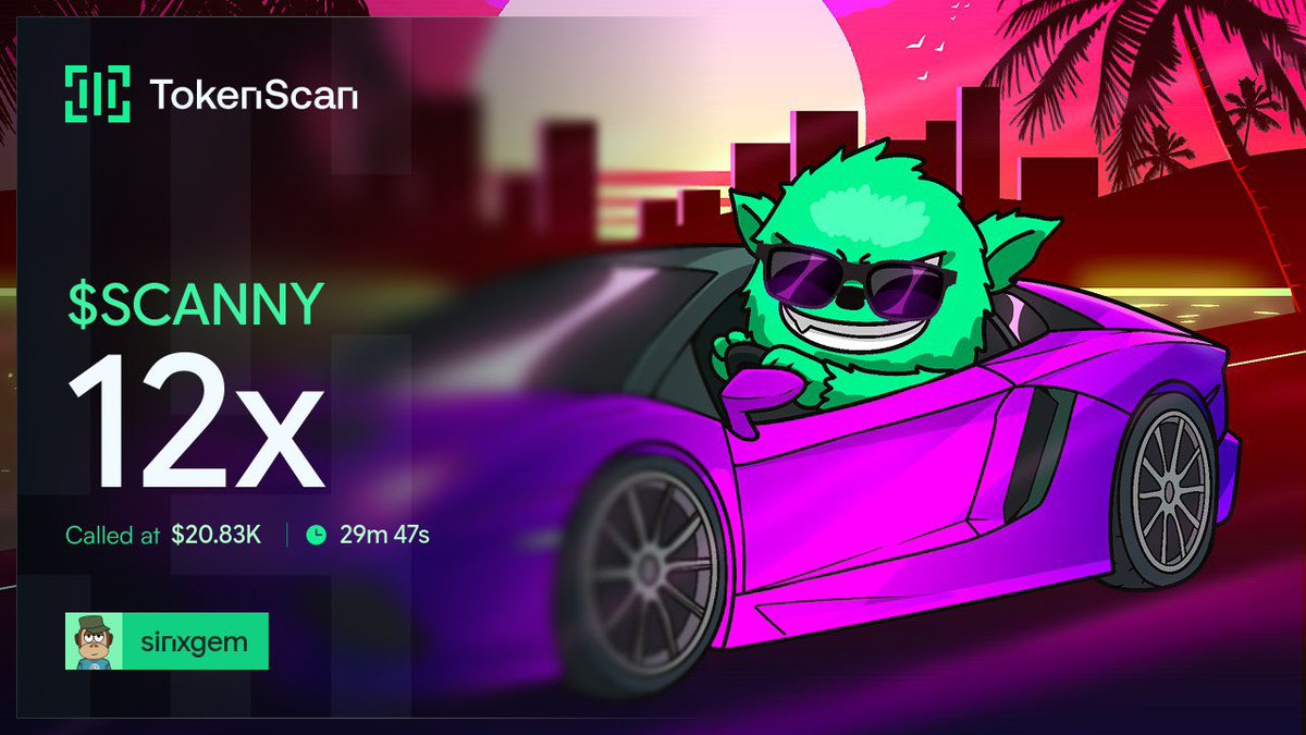 Sinxgem's tweet photo. Over 12x profit on my call on $SCANNY
CA
G8TTWtBR6AqxzMC8nSwdVt7NCUDGvqjUEWRr5SXdpump

To the moon 🚀🚀 https://t.co/PvjJ9ZqDJP