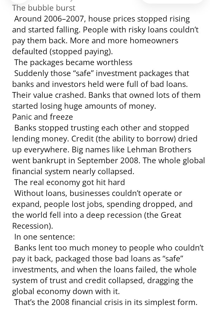 EmmanuelSam121's tweet photo. Assignment;

research on the 2008 financial crisis

#CryptoWithShola https://t.co/fRBOBKK2jn