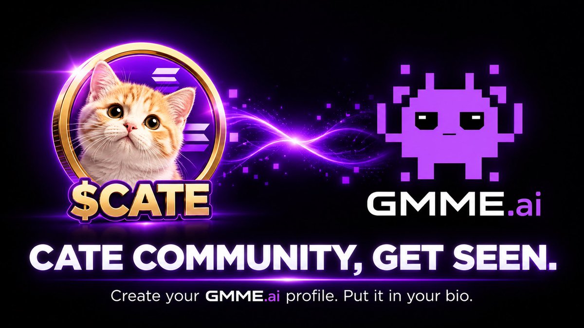 Eljaboom's tweet photo. $CATE community, let’s make some noise 🐈

Create your profile on https://t.co/I2QY1Cf7nN and put it in your social bio. One link for your socials, community and everything you’re building.

The more of us who show up, the closer $CATE gets to a feature on the GMME main page. Let’s run it up.