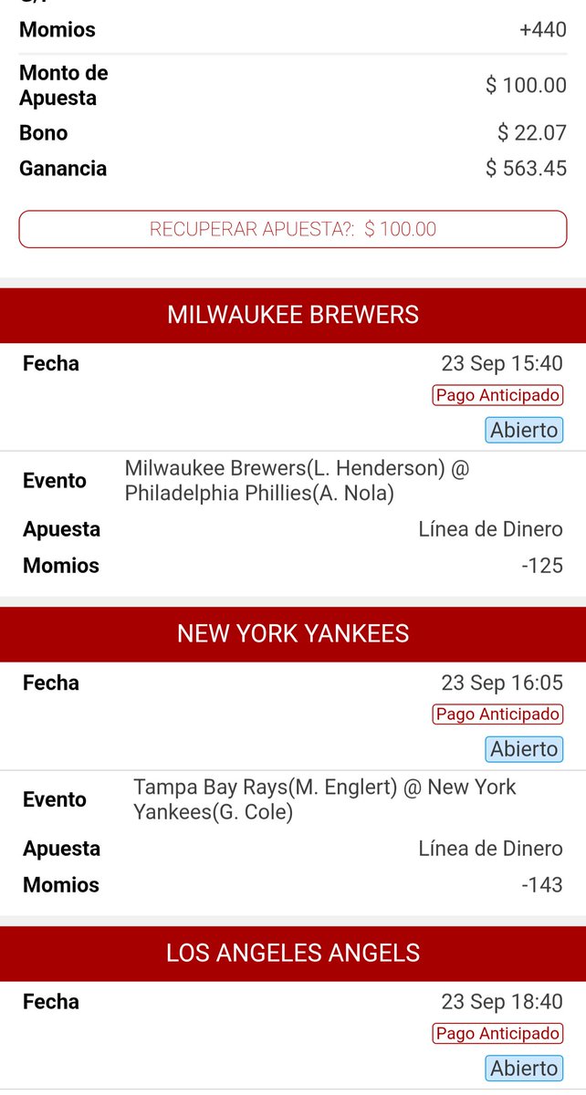 Damuba's tweet photo. Vamos así en la MLB 
#parlay https://t.co/Rht4zWy1RP