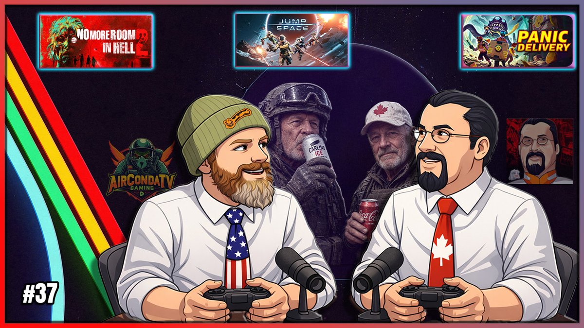 AircondaTvT's tweet photo. Join @FatStevenJFG &amp; I over on @GamingOnRumble for another round of Patch Notes &amp; Punchlines as he drags me back to hell kicking &amp; screaming.

Links Below: https://t.co/3PhKo2oXyE