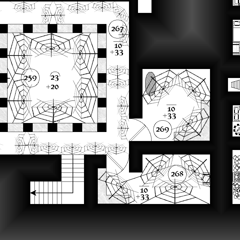 ZathrasAdventur's tweet photo. #dungeon26 #Day269 Old cobwebs drape the entire room hanging in dirty lace sheets from the ceiling and walls. Some newer webs in an obscured corner hide a cocoon as large as a body with protruding armor. The dust on the floor and webs lies undisturbed. https://t.co/e1eJGpYjun https://t.co/z3q0pjUlcZ