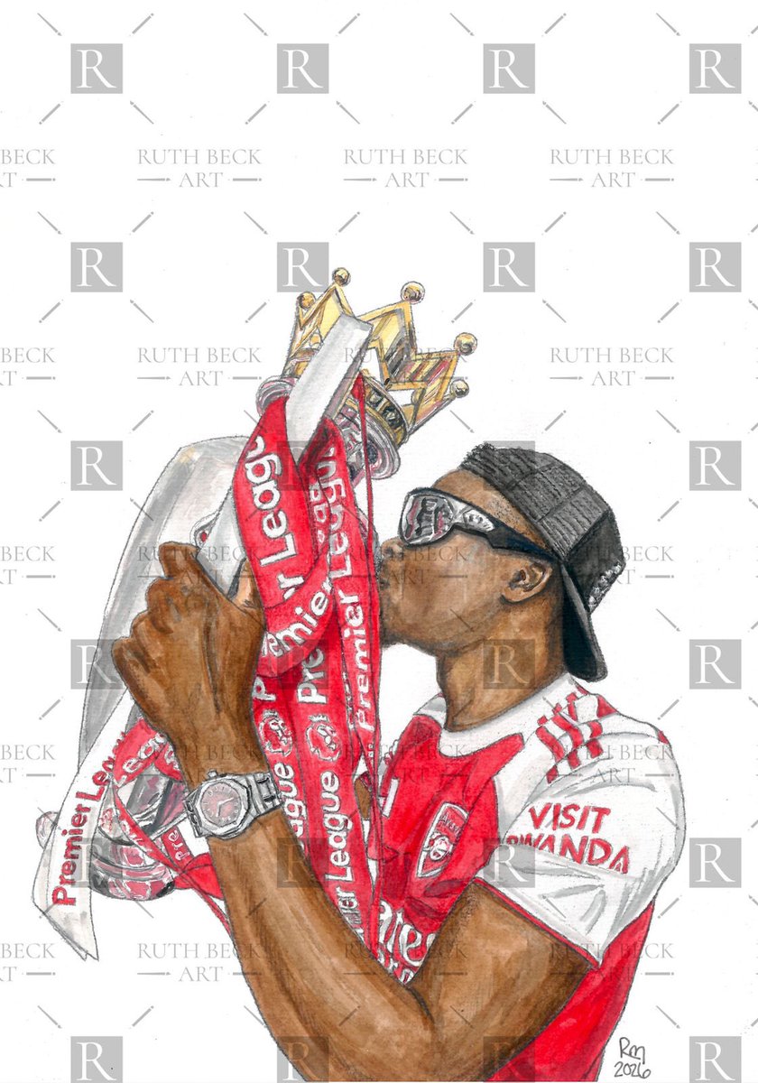 ruthbeckart's tweet photo. Arsenal - Champions of England 

I love painting this beautiful Trophy!

Still lots more on the to do list! 

#CHAMPIONS @Arsenal 
❤️🤍🏆

View more at RuthBeckArt .com https://t.co/DmLwTguMF5