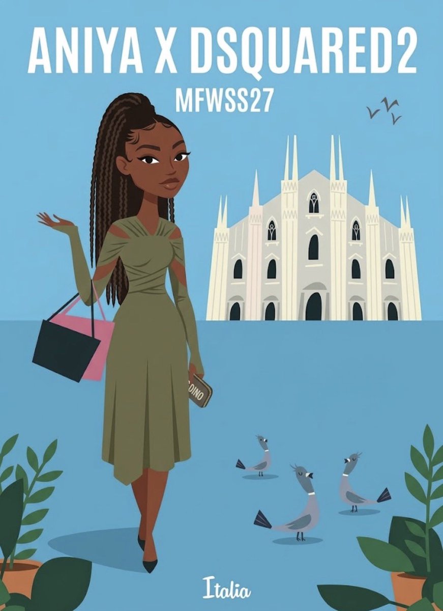 SaphyraSorae's tweet photo. These cute picturea will keep coming, 
so make sure to comment  and tag “Aniya” on the IG accounts of Off-White and Dsquared2

#aniyaxdsquared2 https://t.co/MHPnh9brT2