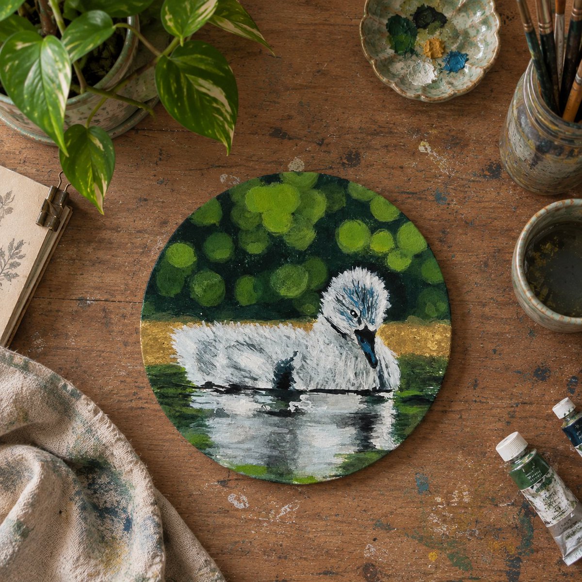 TerraNestStudio's tweet photo. Just me, my brushes, and an idea.✨🖌️
#painting #art #decore #نقاشی #هنر #bird https://t.co/dc520KUvbi