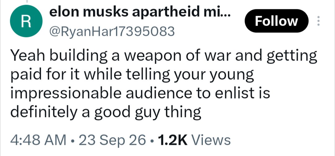 killvolume's tweet photo. @RyanHar17395083 @OnlyHalfKorean None of that has anything to do with what you posted. You could make this statement about any military recruitment ad in the world https://t.co/e9QAlNBfha