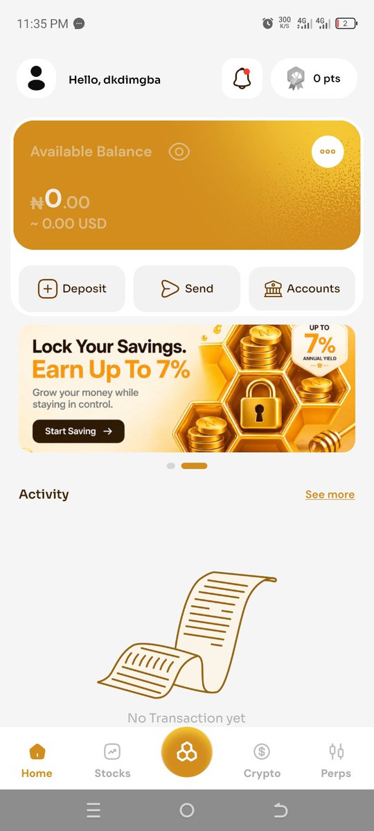 dkdimgba's tweet photo. I have just signed up on NectarFi. I am not sure of how to proceed or what to do. Super easy onboarding flow https://t.co/xxJSQZVjp4