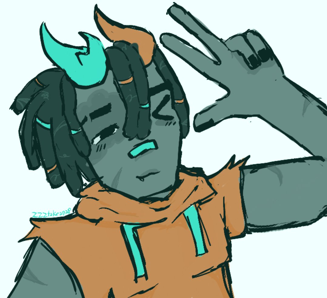zzztakeanap's tweet photo. been playing #phighting some more.. coil drawing hes so cute https://t.co/b867IUBNX1
