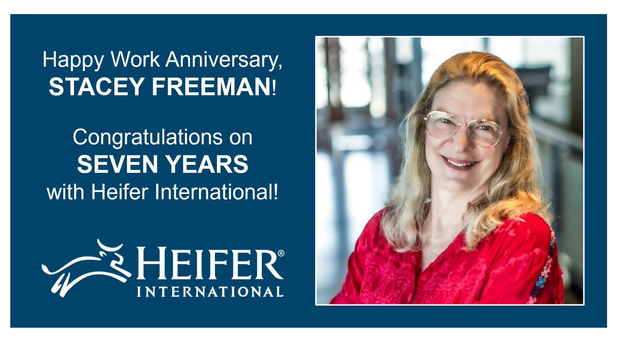 kees2success's tweet photo. Happy Work Anniversary to KEES Candidate Placement Stacey Freeman! Congratulations on reaching seven incredible years with @Heifer! Here’s to another year of making a difference as Director of Philanthropy! #KEESPlacements #Nonprofit #Heifer #Philanthropy #Leadership https://t.co/nYYoBQ7W2A