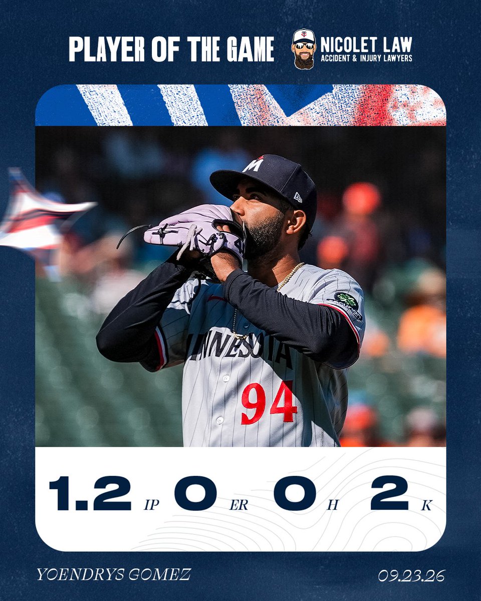 Twins's tweet photo. Way to go, Yo-Go! https://t.co/SrFDibdoIS
