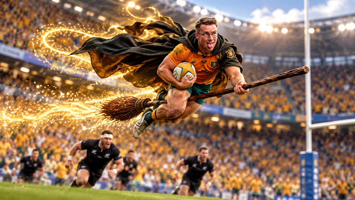 HulkDNA's tweet photo. @SARugbymag Harry Potter believes magic might be the only way to beat the Springboks. 🪄🧹 https://t.co/awcMq7Ps6L