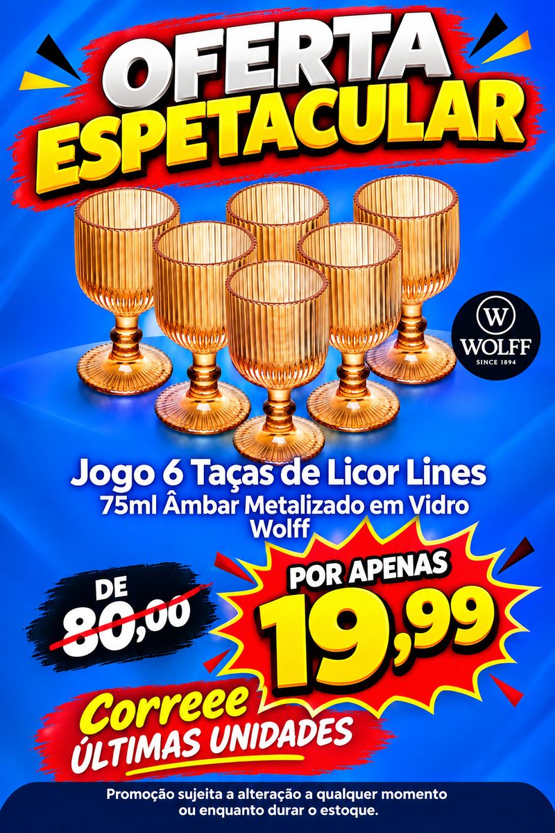 PaulaAmara29944's tweet photo. 🚨𝐎𝐅𝐄𝐑𝐓𝐀  𝐃𝐎 𝐃𝐈𝐀🚨

Jogo 6 Taças de Licor Lines 75ml Âmbar Metalizado em Vidro Wolff  

🔥De 80,00 por apenas 19,99🔥

https://t.co/A8mfFKiisD
𝐂𝐋𝐈𝐐𝐔𝐄 𝐀𝐐𝐔𝐈👆👆 
𝐏𝐀𝐑𝐀 𝐂𝐎𝐌𝐏𝐑𝐀𝐑 𝐄𝐒𝐒𝐄 𝐏𝐑𝐎𝐃𝐔𝐓𝐎

#shopee
#taca
#tacas #taça #taças #jogodetaças https://t.co/VDRZP3wnQC