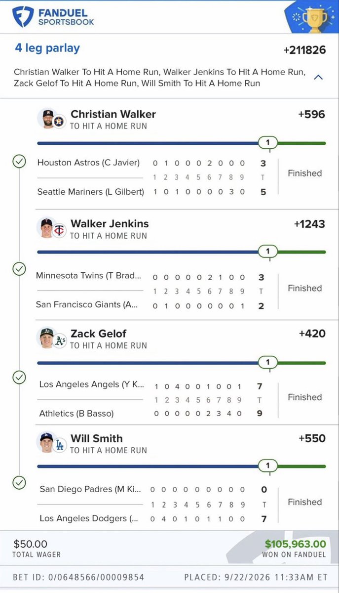 JoeyAnn18HP's tweet photo. MLB  NEVER FUCKING END— CASHED AGAIN🍀🍀

WE’VE BEEN PUNISHING THE BOOKS NONSTOP!!

LET’S RUN UP ANOTHER WIN TONIGHT—> 
https://t.co/WLhTewk5F8 https://t.co/eSPJx2wdes